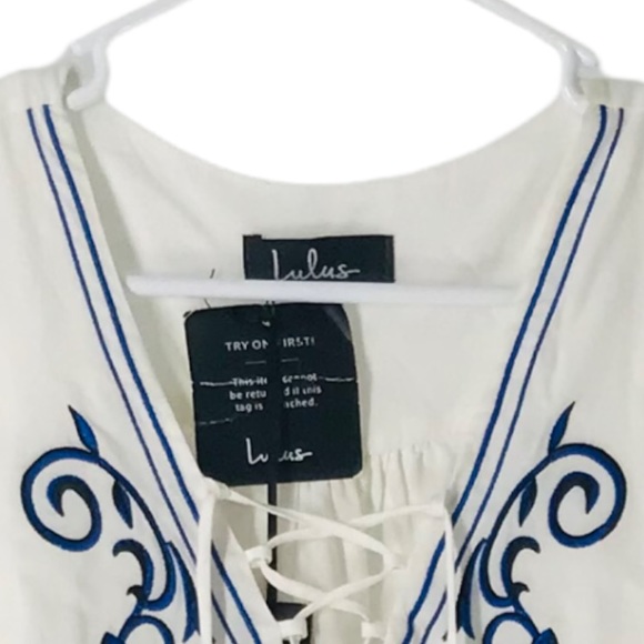 Lulu’s Down in Kokomo Ivory Embroidered Shift Dress - Picture 5 of 10